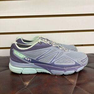 Salomon X Scream 3D Womens Trail Running Shoe Gray Blue Size 9.5